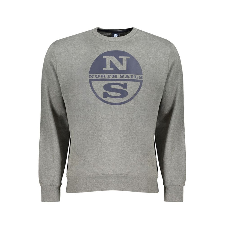North Sails Grigio Cotton Men Sweatshirt