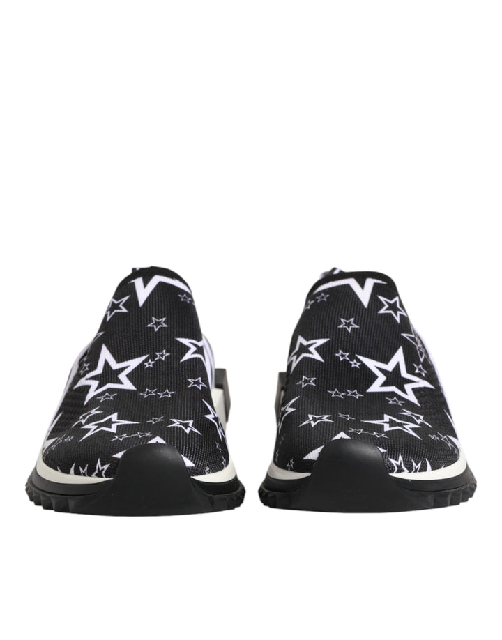 Dolce &amp; Gabbana Black White Sorrento Low Top Sneakers Shoes