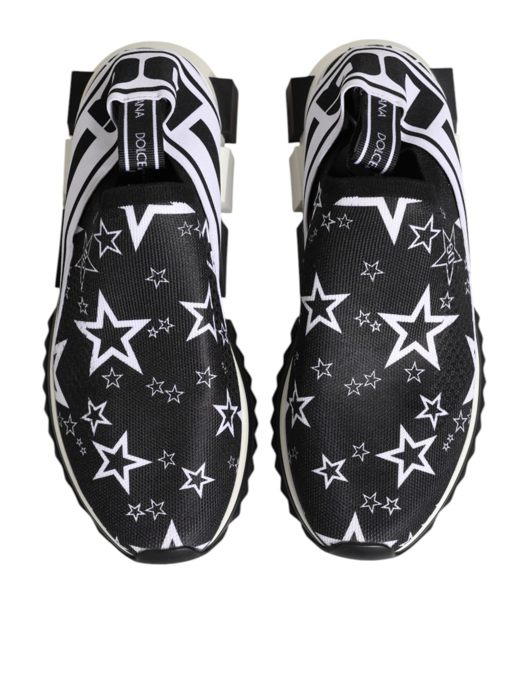 Dolce &amp; Gabbana Black White Sorrento Low Top Sneakers Shoes