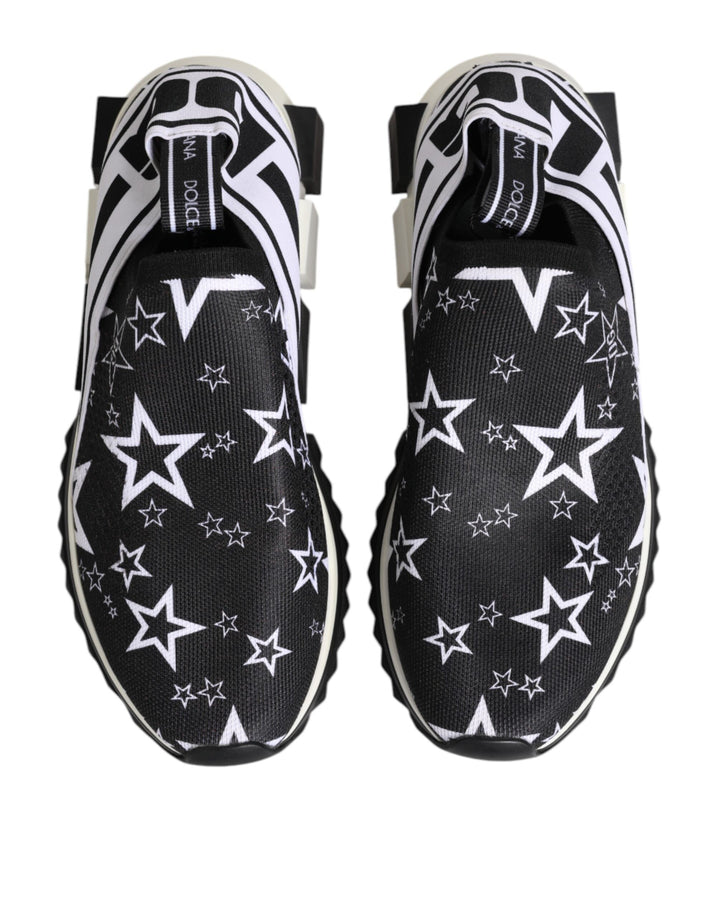 Dolce &amp; Gabbana Black White Sorrento Low Top Sneakers Shoes