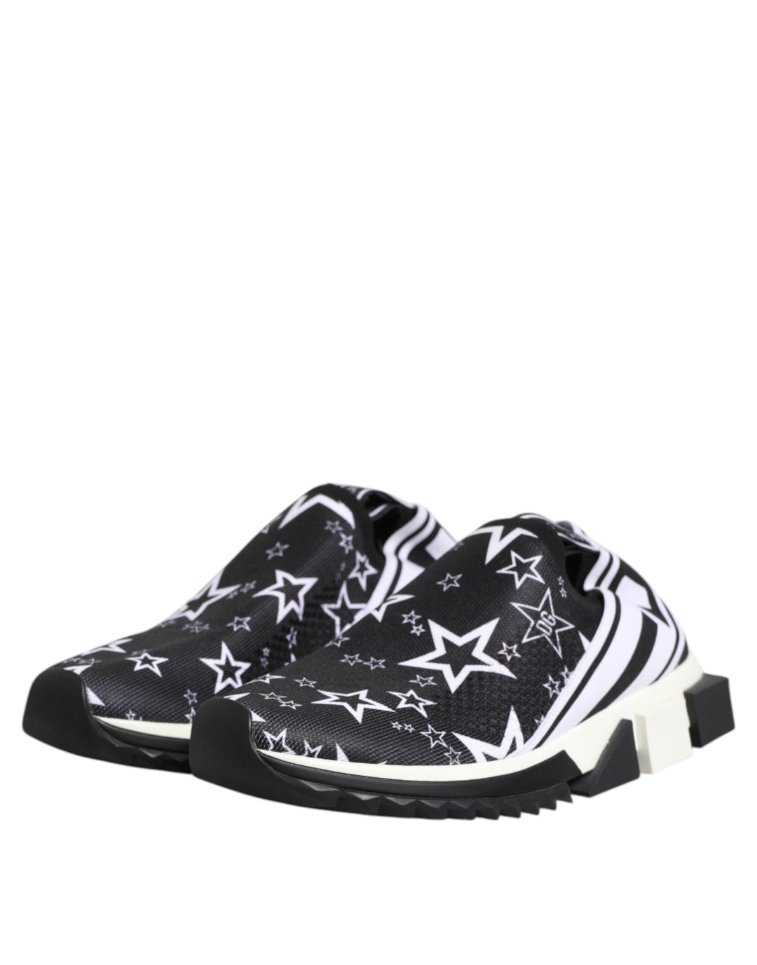 Dolce &amp; Gabbana Black White Sorrento Low Top Sneakers Shoes