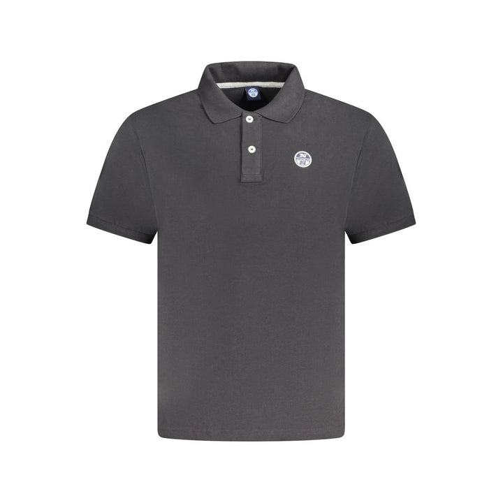 North Sails Black Cotton Mens Polo Shirt