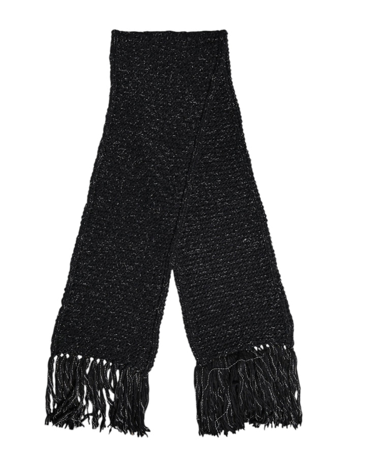 Dolce &amp; Gabbana Black Cashmere Neck Warmer Wrap Shawl Scarf