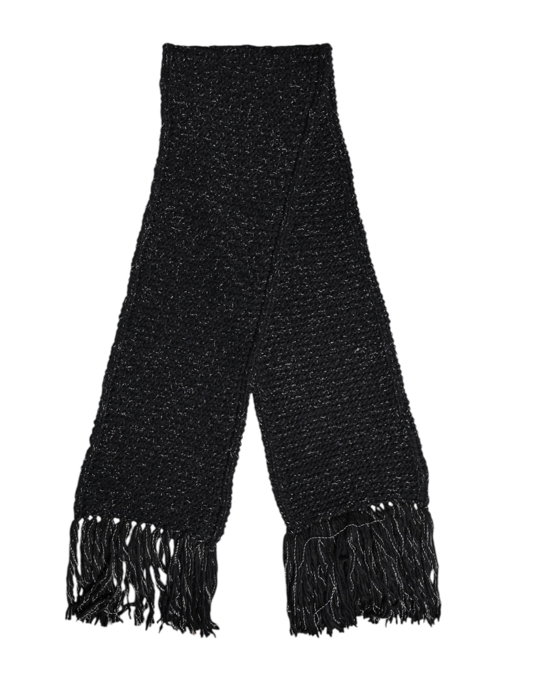 Dolce &amp; Gabbana Black Cashmere Neck Warmer Wrap Shawl Scarf