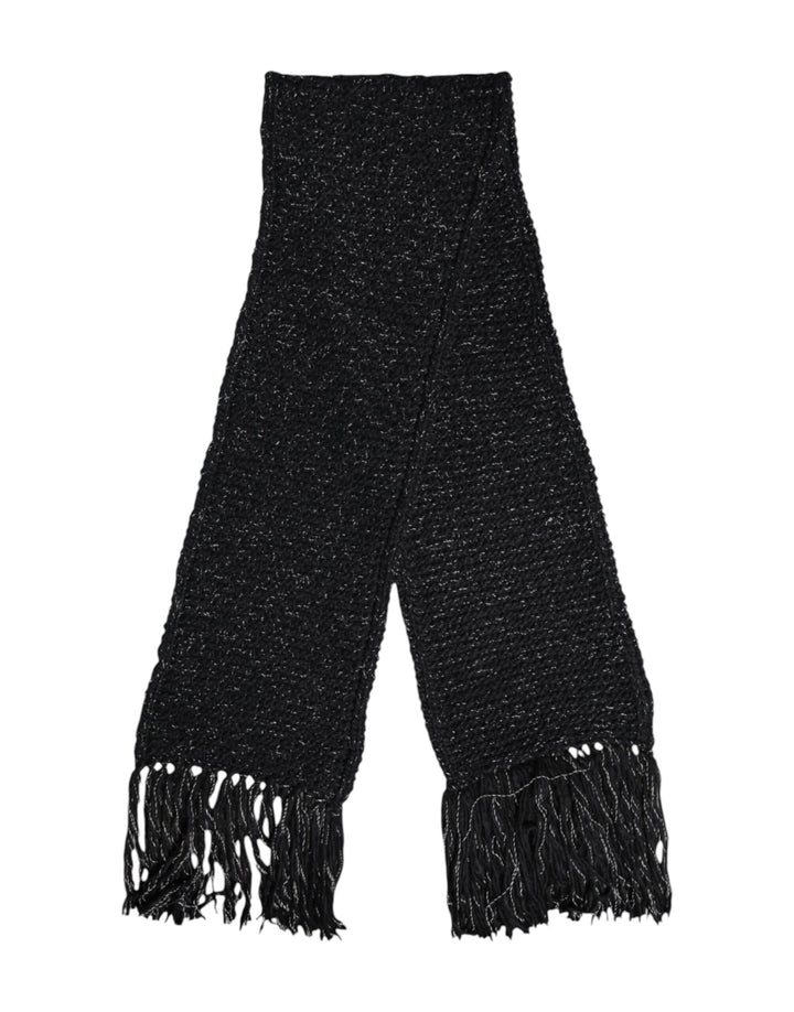 Dolce &amp; Gabbana Black Cashmere Neck Warmer Wrap Shawl Scarf