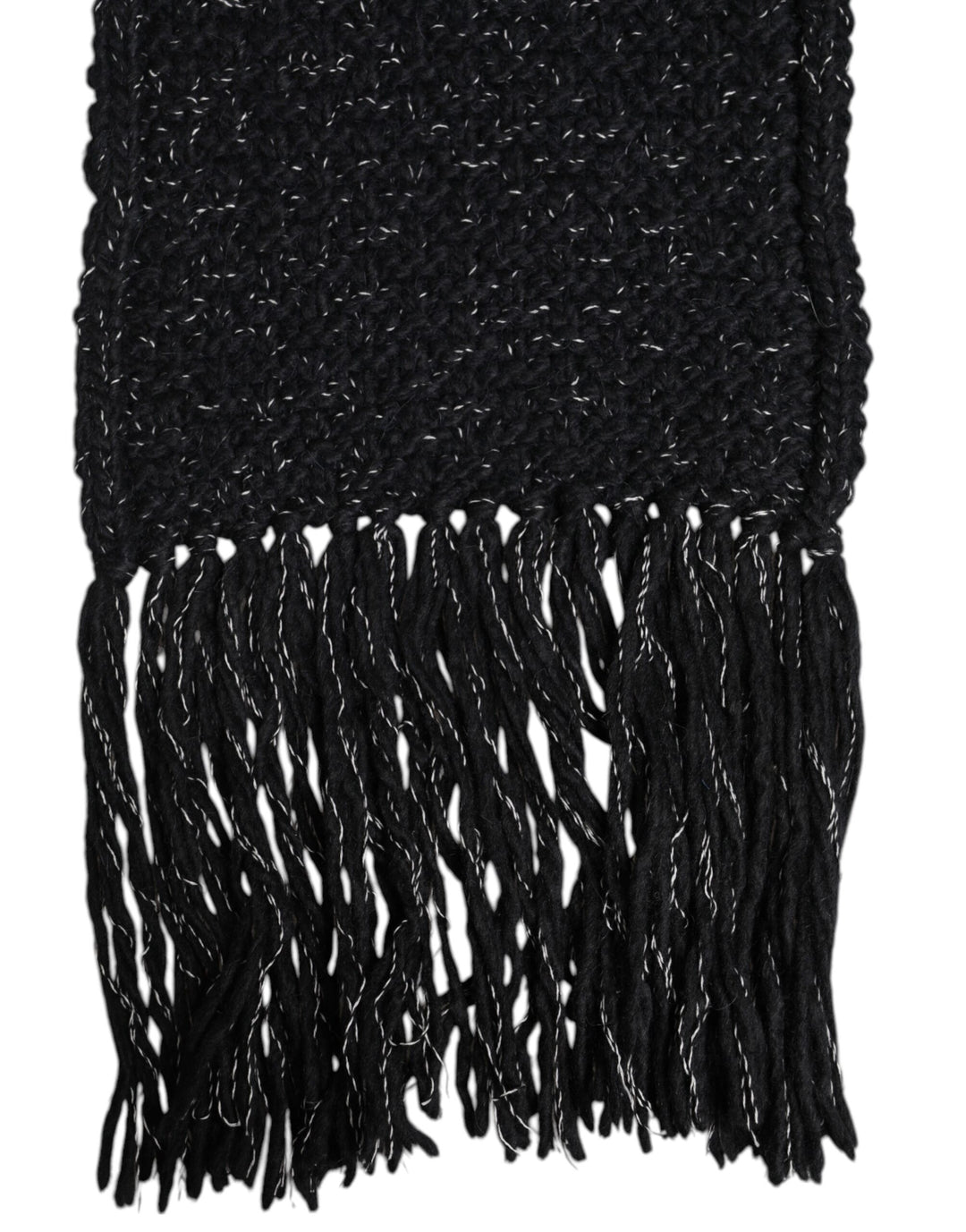 Dolce &amp; Gabbana Black Cashmere Neck Warmer Wrap Shawl Scarf