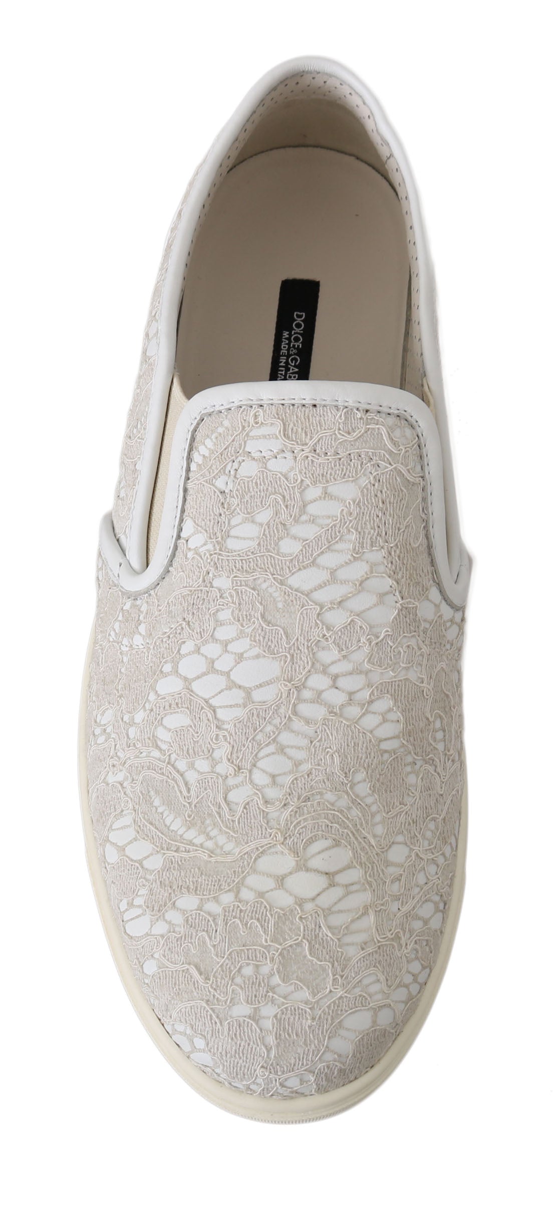 Mocassins élégants blanc cassé Dolce &amp; Gabbana pour femmes