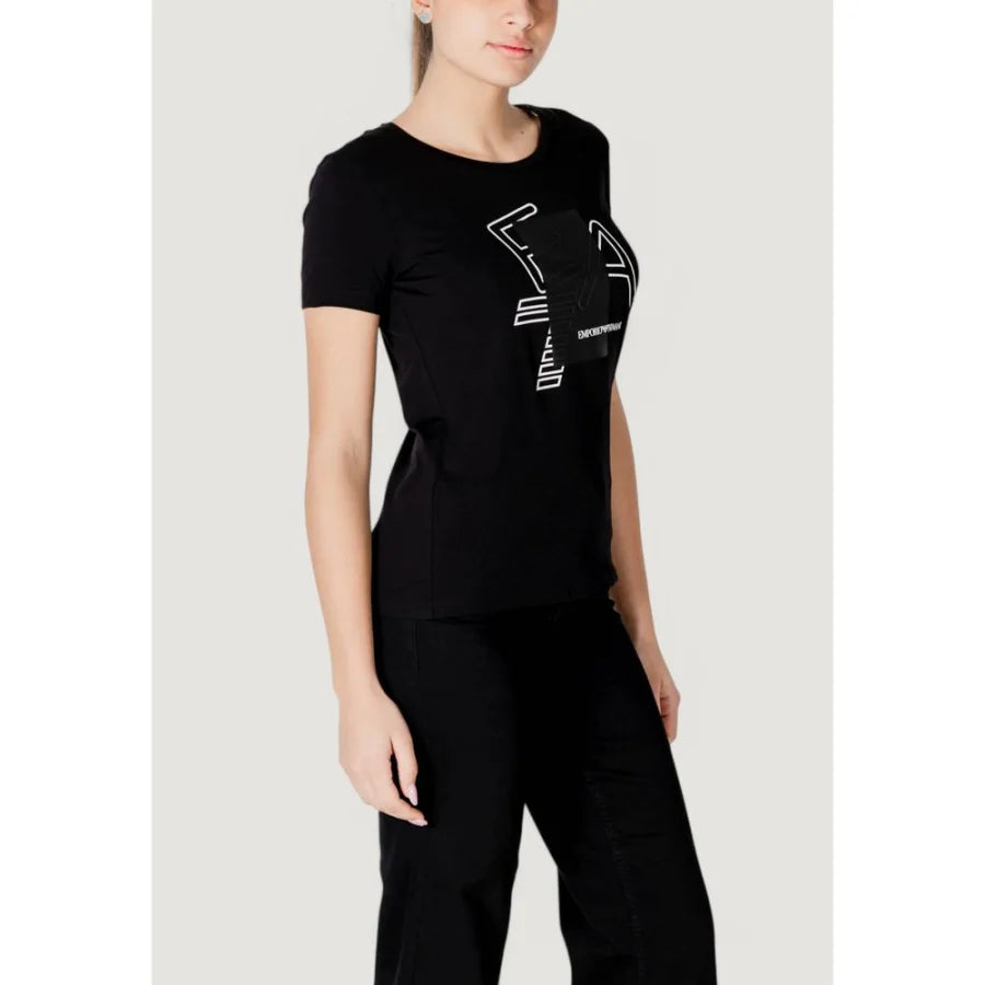 EA7 Emporio Armani Black Cotton T-Shirt