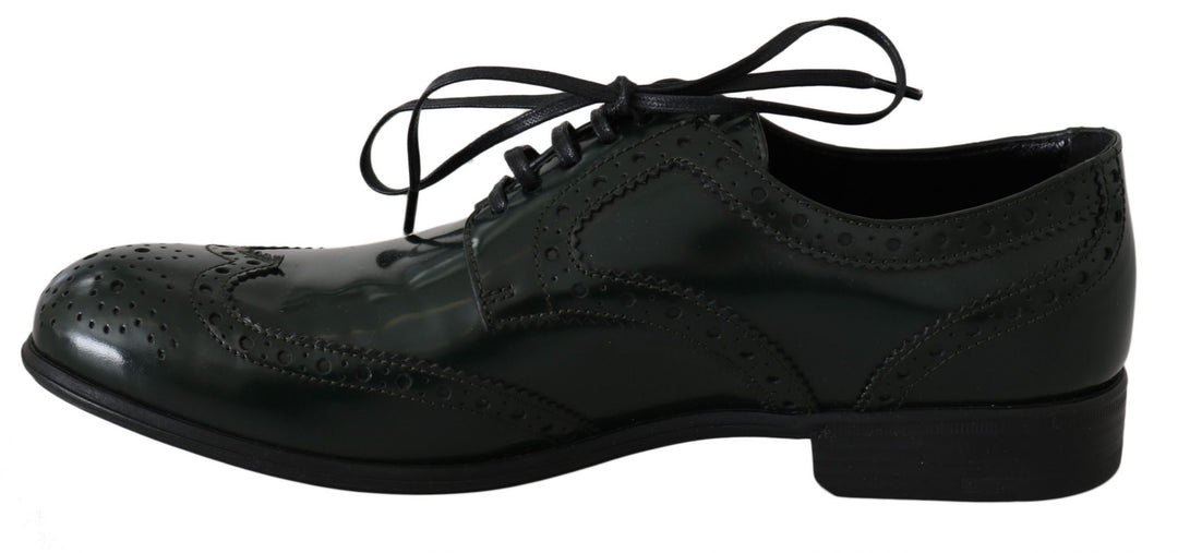 Dolce &amp; Gabbana Élégantes Richelieus Vertes Oxford Ballerines