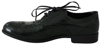 Dolce &amp; Gabbana Élégantes Richelieus Vertes Oxford Ballerines