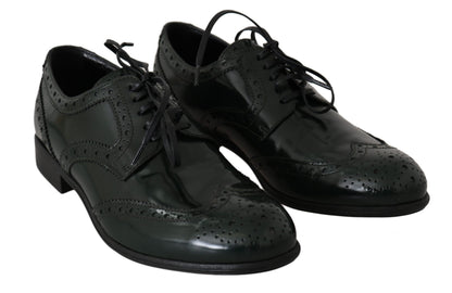 Dolce &amp; Gabbana Élégantes Richelieus Vertes Oxford Ballerines