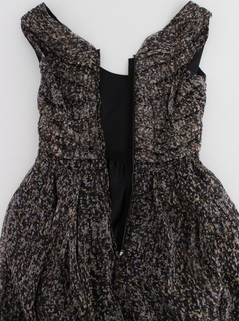 Dolce &amp; Gabbana Dark Silk Shift Gown Full Length Dress women’s dress
