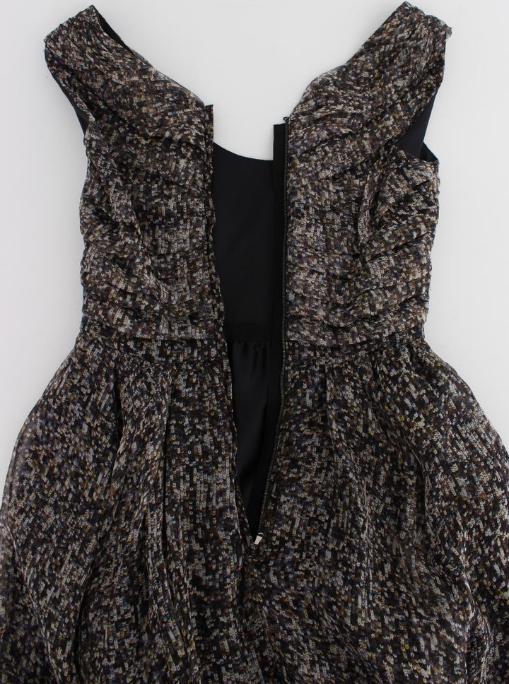 Dolce &amp; Gabbana Dark Silk Shift Gown Full Length Dress women’s dress