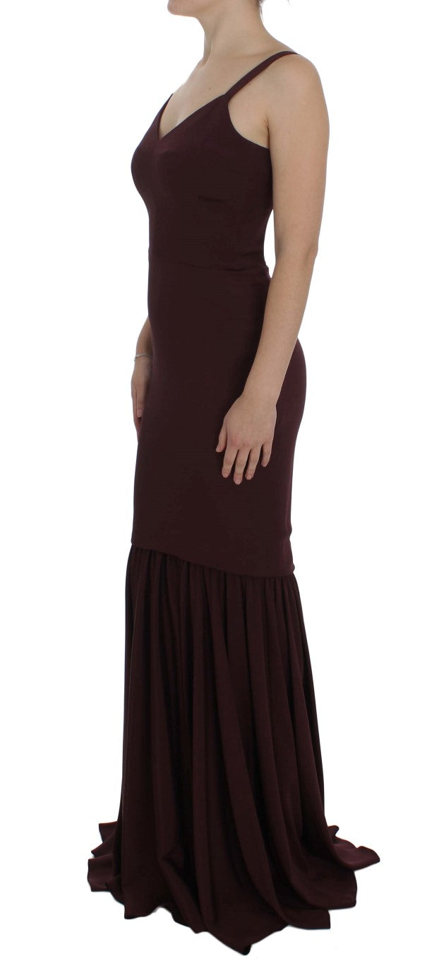 Dolce & Gabbana Bordeaux Stretch Full Length Sheath Dress women’s dress