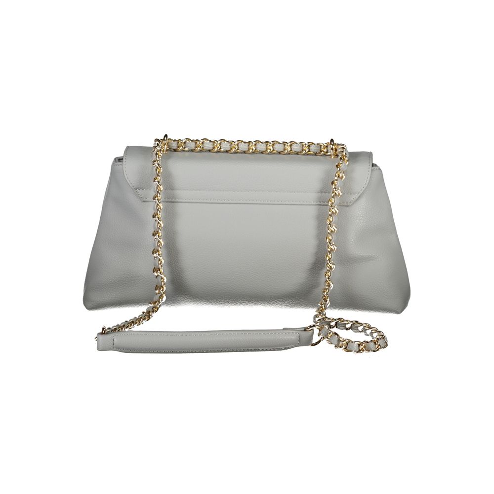 Mario Valentino - Gray Polyurethane Women’s Bag with Chain Shoulder Strap