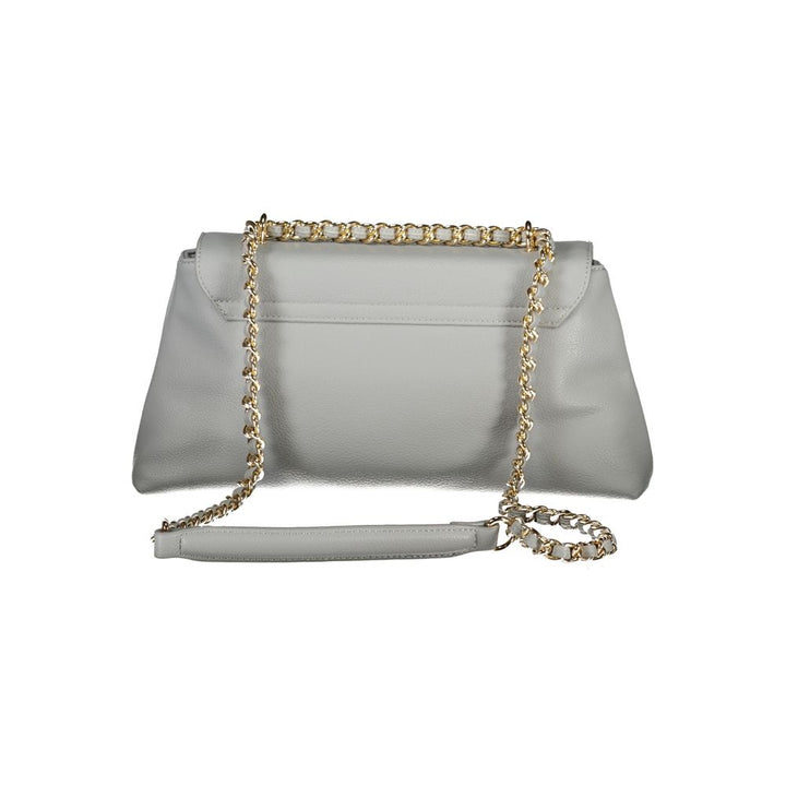 Mario Valentino - Gray Polyurethane Women’s Bag with Chain Shoulder Strap