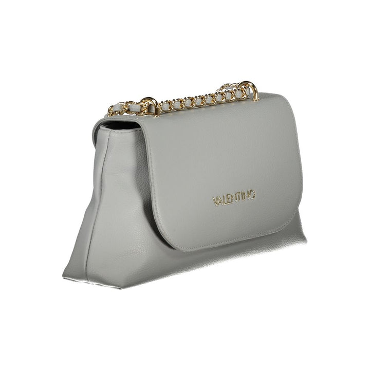 Mario Valentino - Gray Polyurethane Women’s Bag with Chain Shoulder Strap