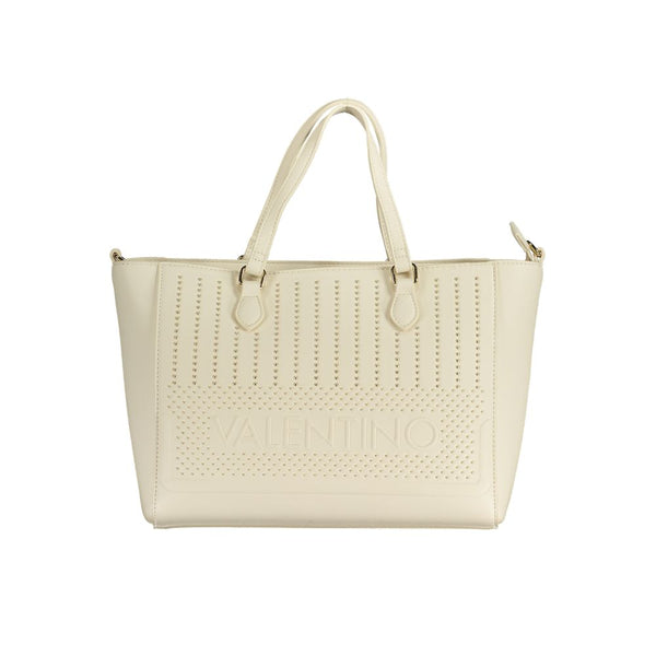 Mario Valentino - White Polyurethane Womens Bag with Handles