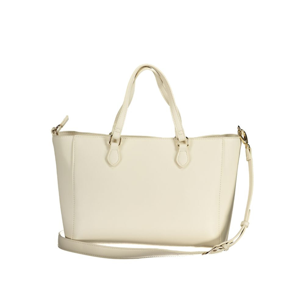 Mario Valentino - White Polyurethane Womens Bag with Handles