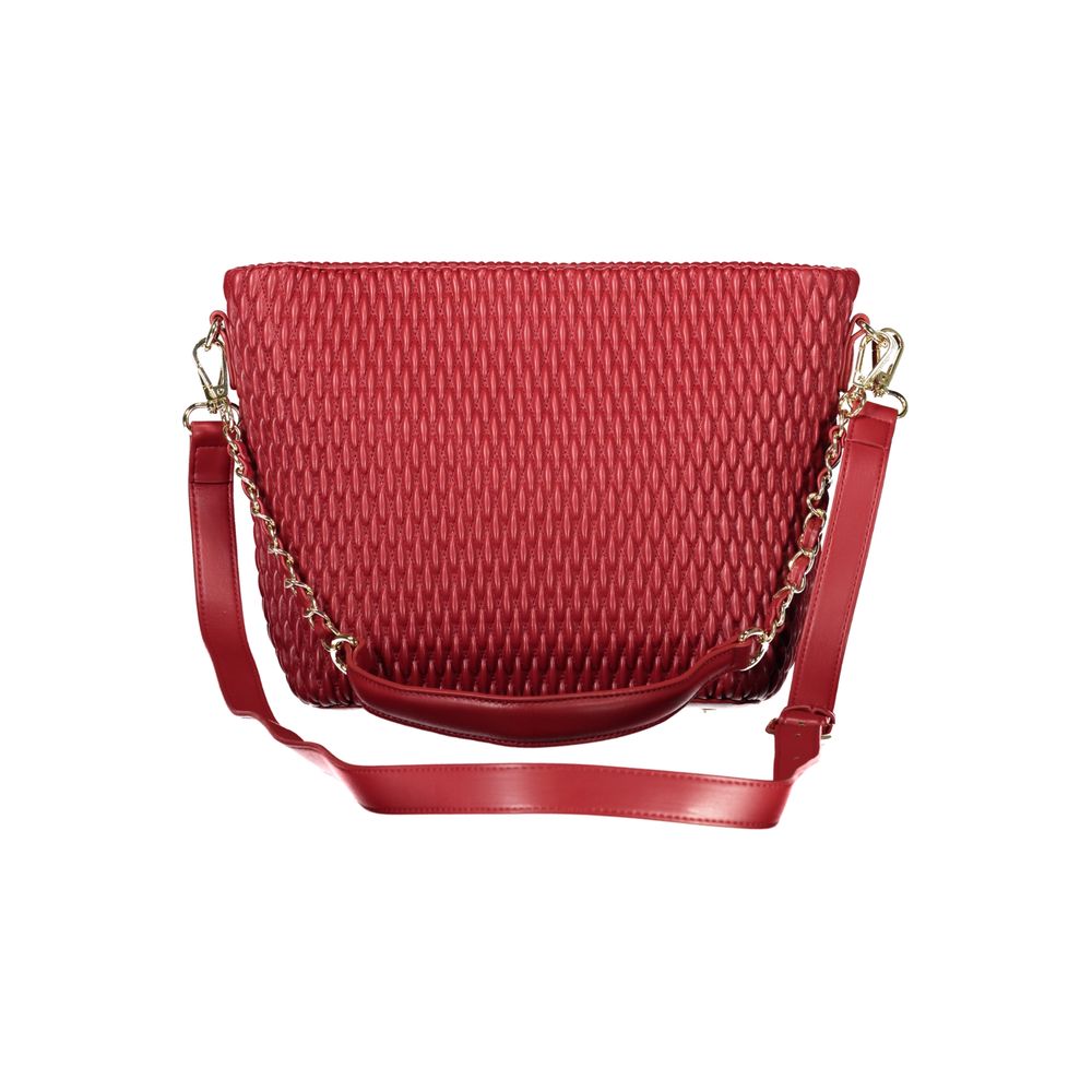 Mario Valentino - Rosso Polyurethane Women’s Bag with Removable Shoulder Strap