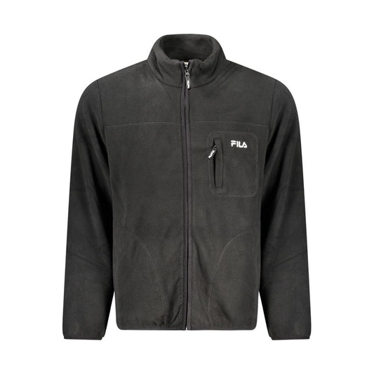 Fila Black Polyester Full-Length Jacket