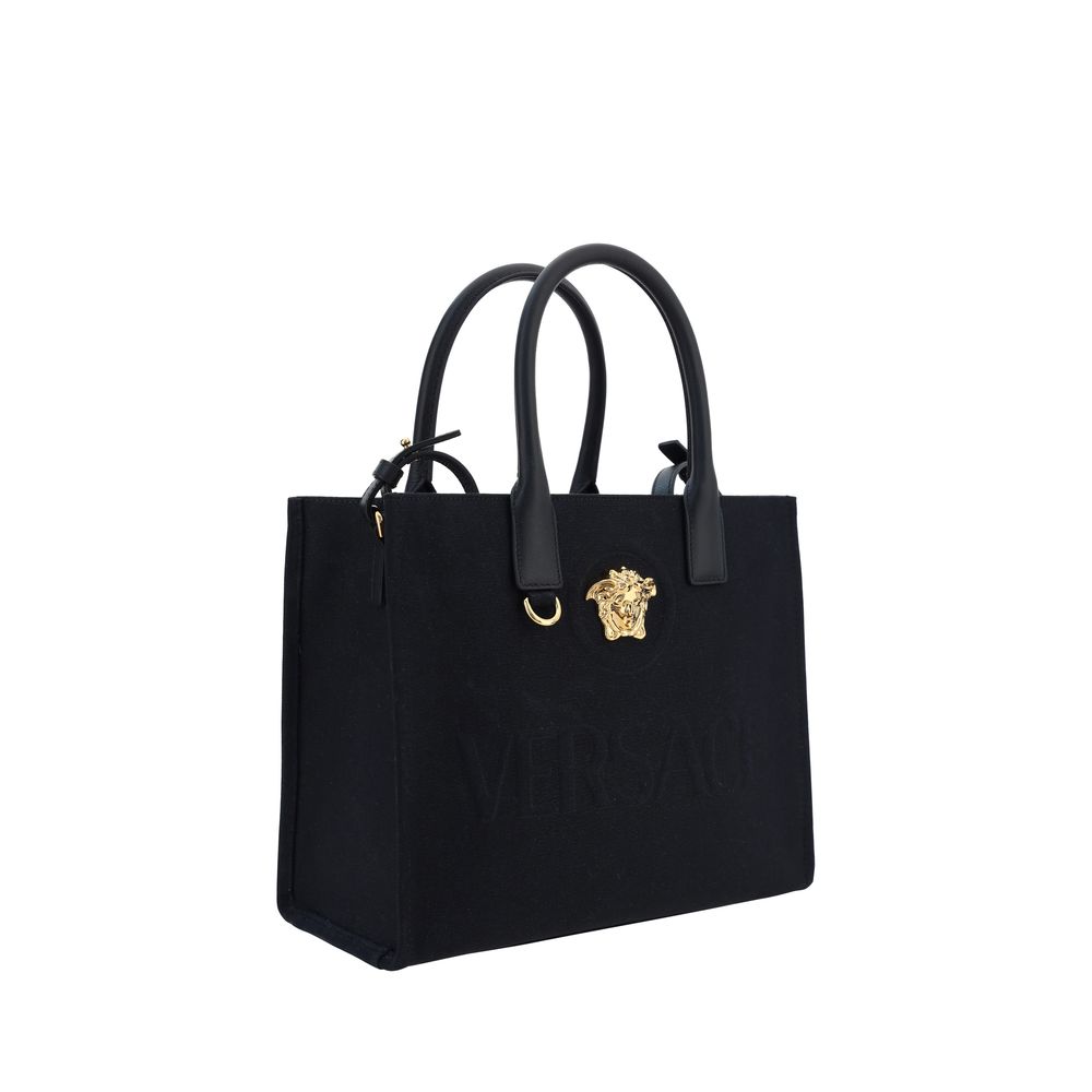 Versace - Black Cotton Shoulder Bag
