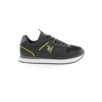 U.S. POLO ASSN. Black Polyurethane Men Sneaker
