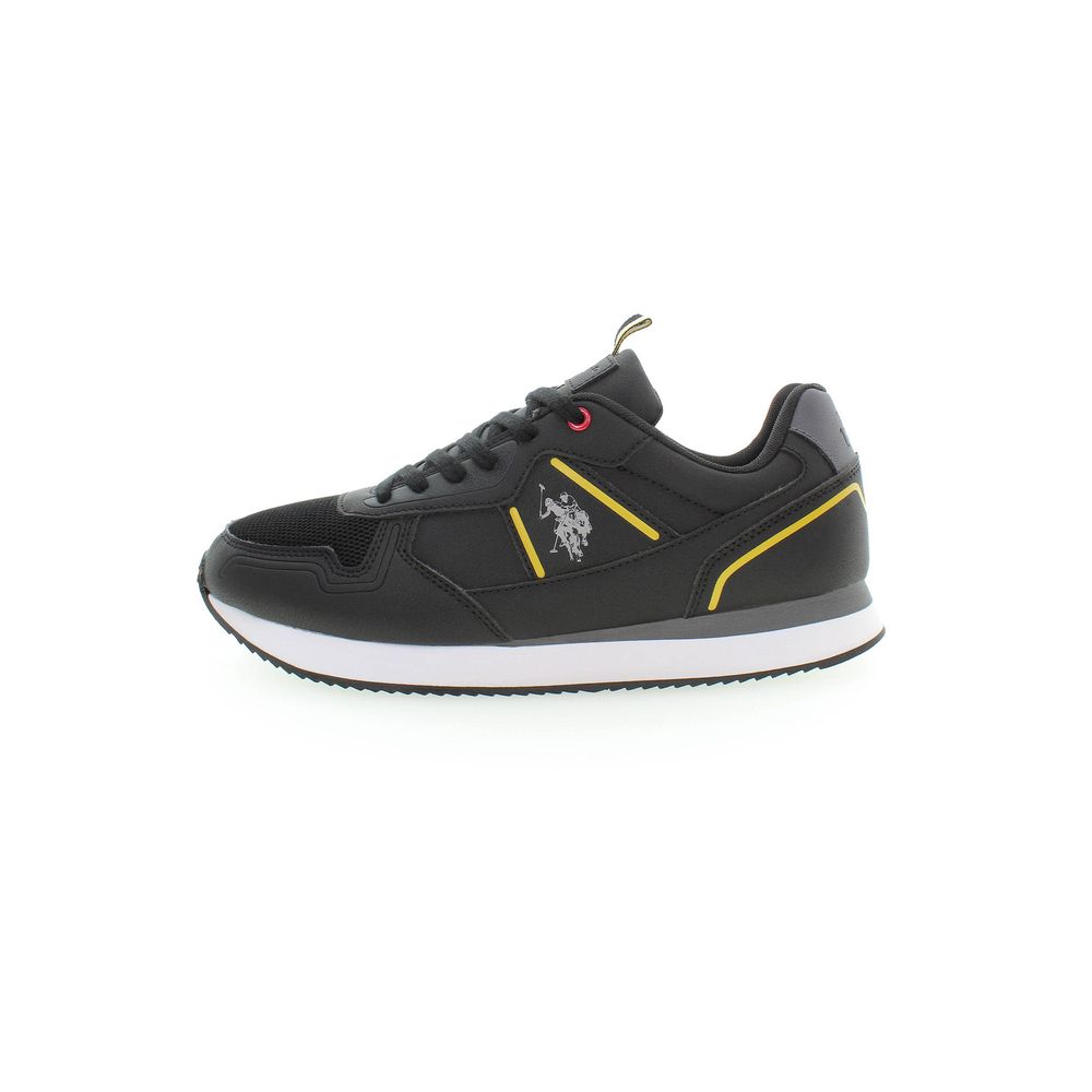 U.S. POLO ASSN. Black Polyurethane Men Sneaker