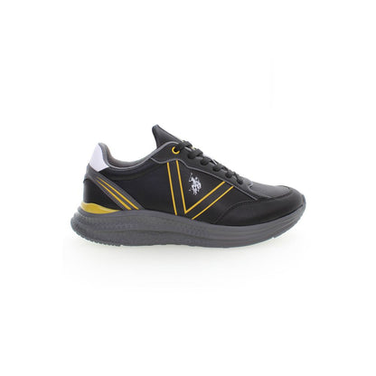 U.S. POLO ASSN. Black Polyurethane Men Sneaker