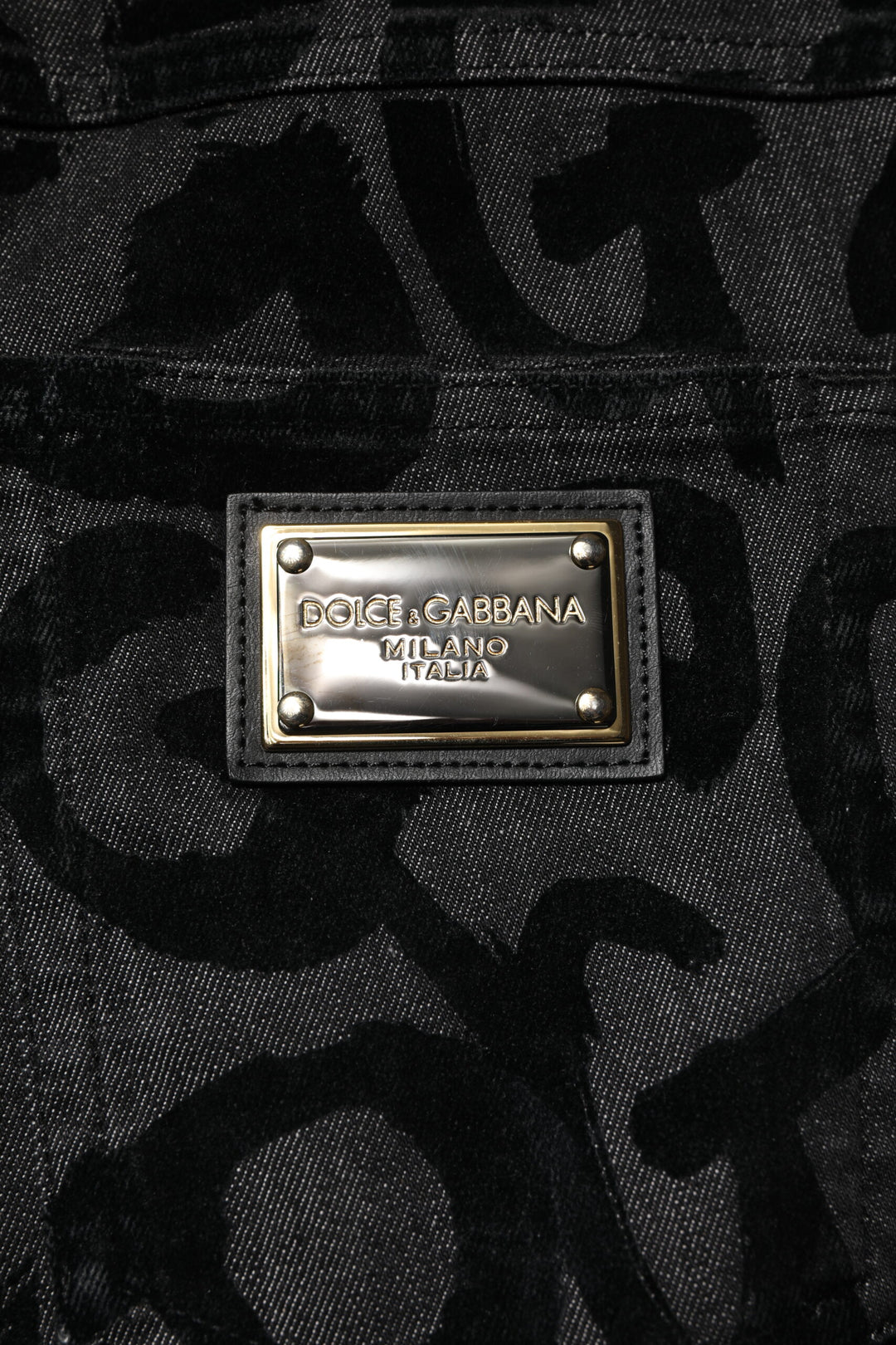 Dolce &amp; Gabbana Gray Cotton DG Logo Straight Men Denim Jeans