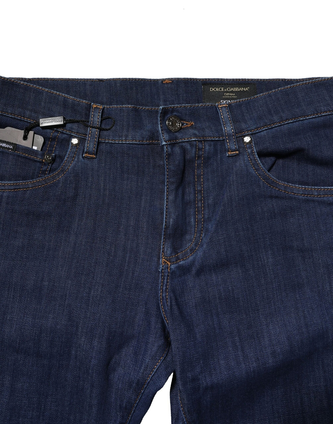 Dolce &amp; Gabbana Blue Cotton Stretch Skinny Men Denim Jeans