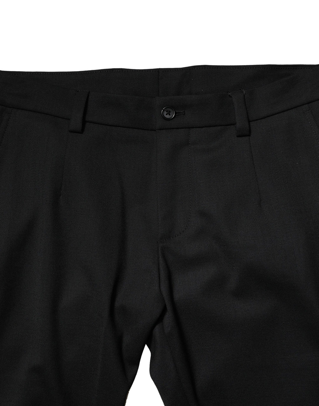 Dolce &amp; Gabbana Black Wool Men Skinny Mid Waist Pants