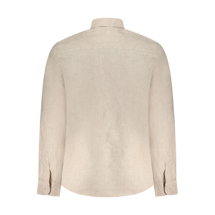 North Sails Beige Linen Men Shirt