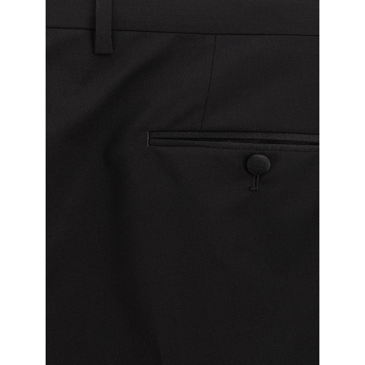 Dolce &amp; Gabbana Black Wool Dress Pants
