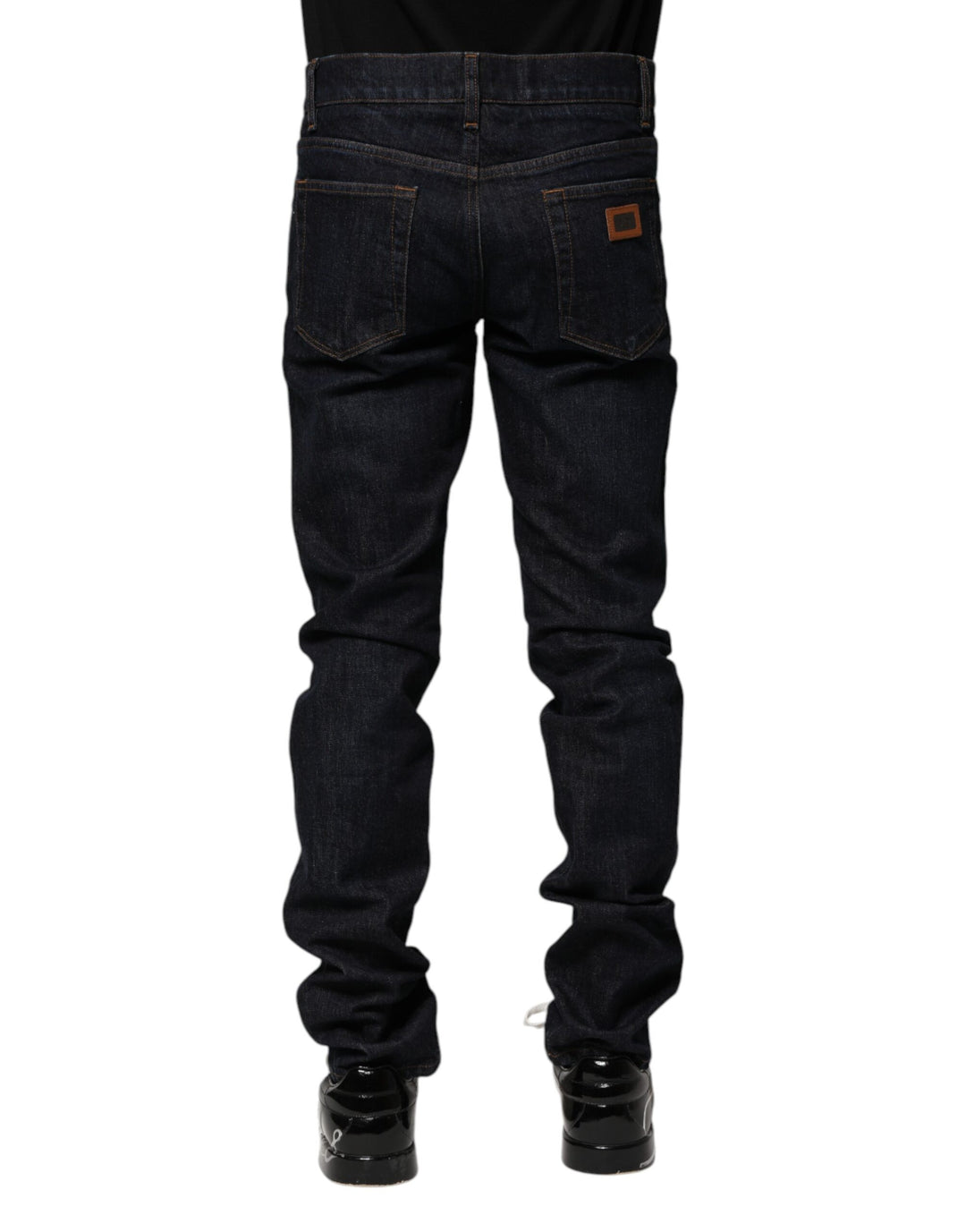 Dolce &amp; Gabbana Black Cotton Skinny Denim Men Jeans
