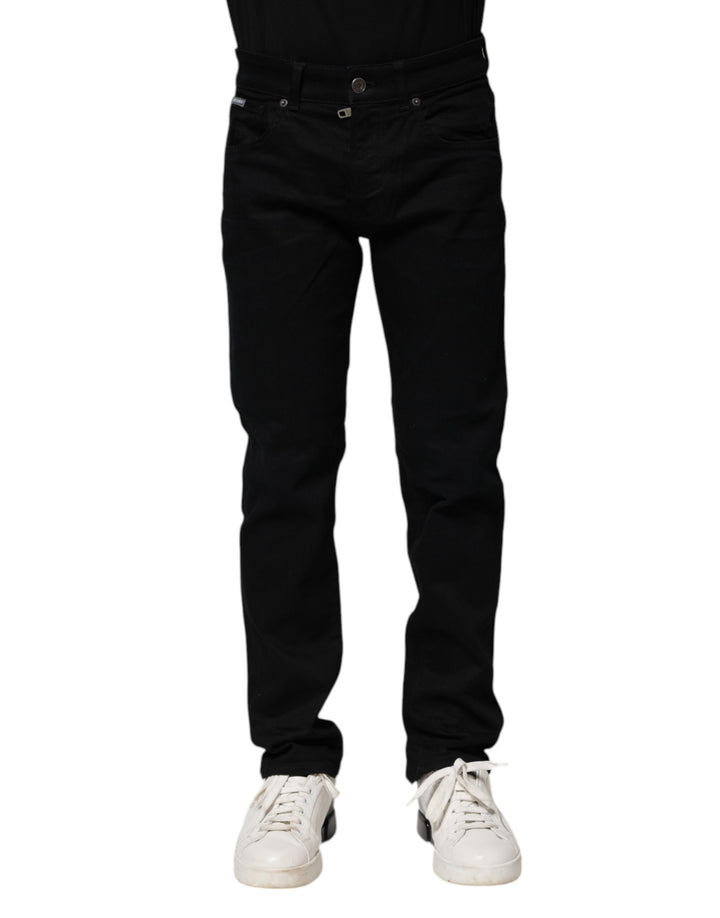 Dolce &amp; Gabbana Black Cotton Skinny Denim Jeans