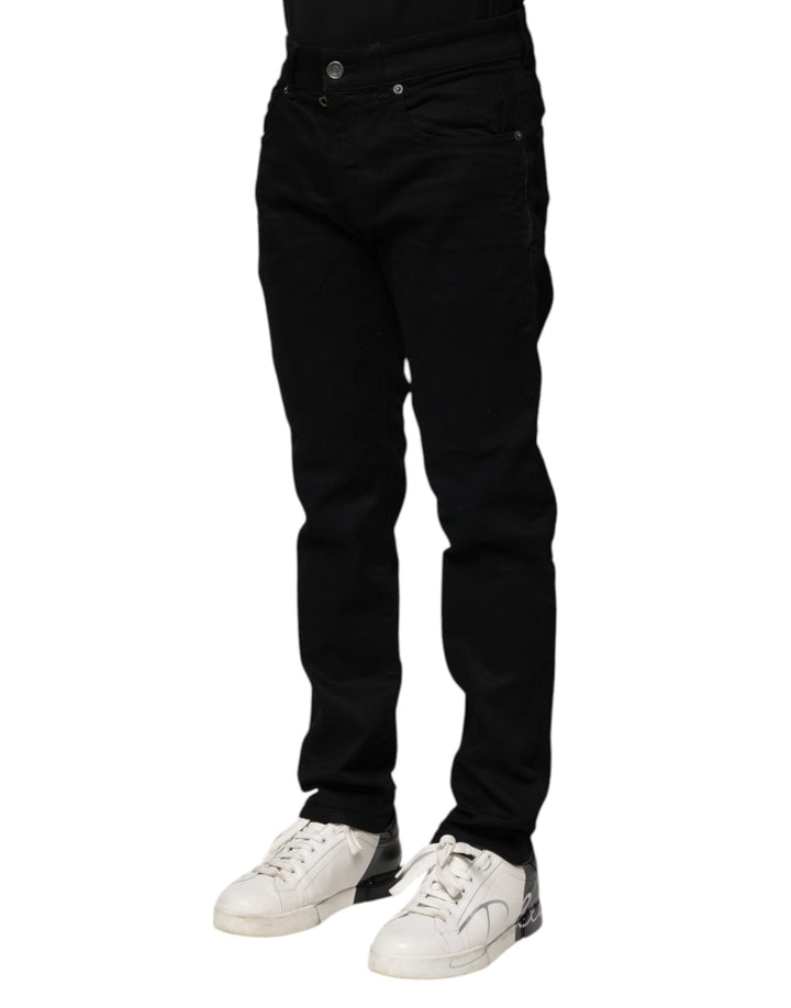 Dolce &amp; Gabbana Black Cotton Skinny Denim Jeans