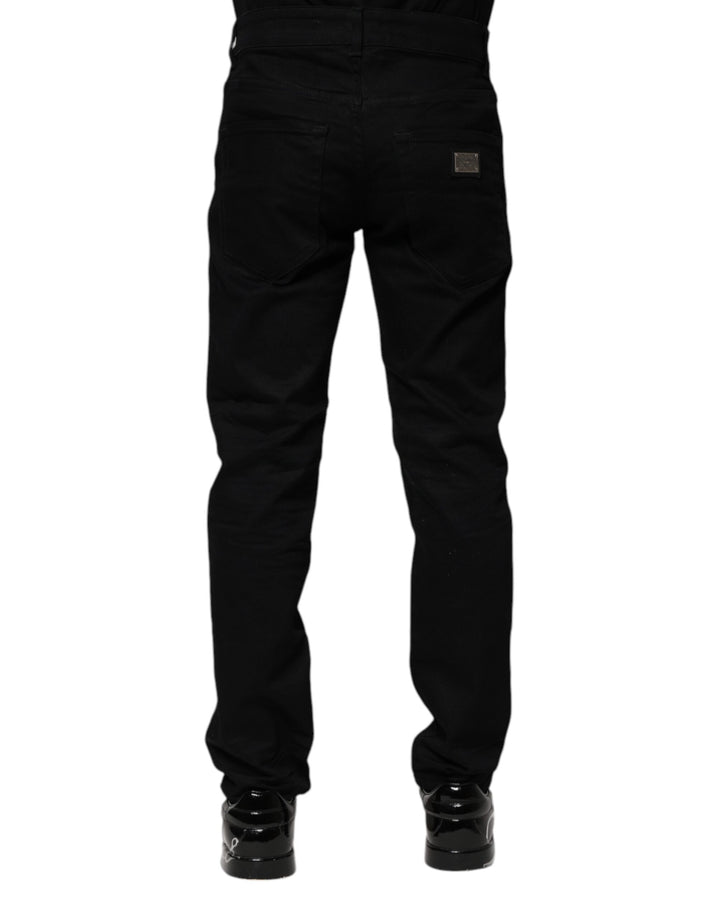 Dolce &amp; Gabbana Black Cotton Skinny Denim Jeans