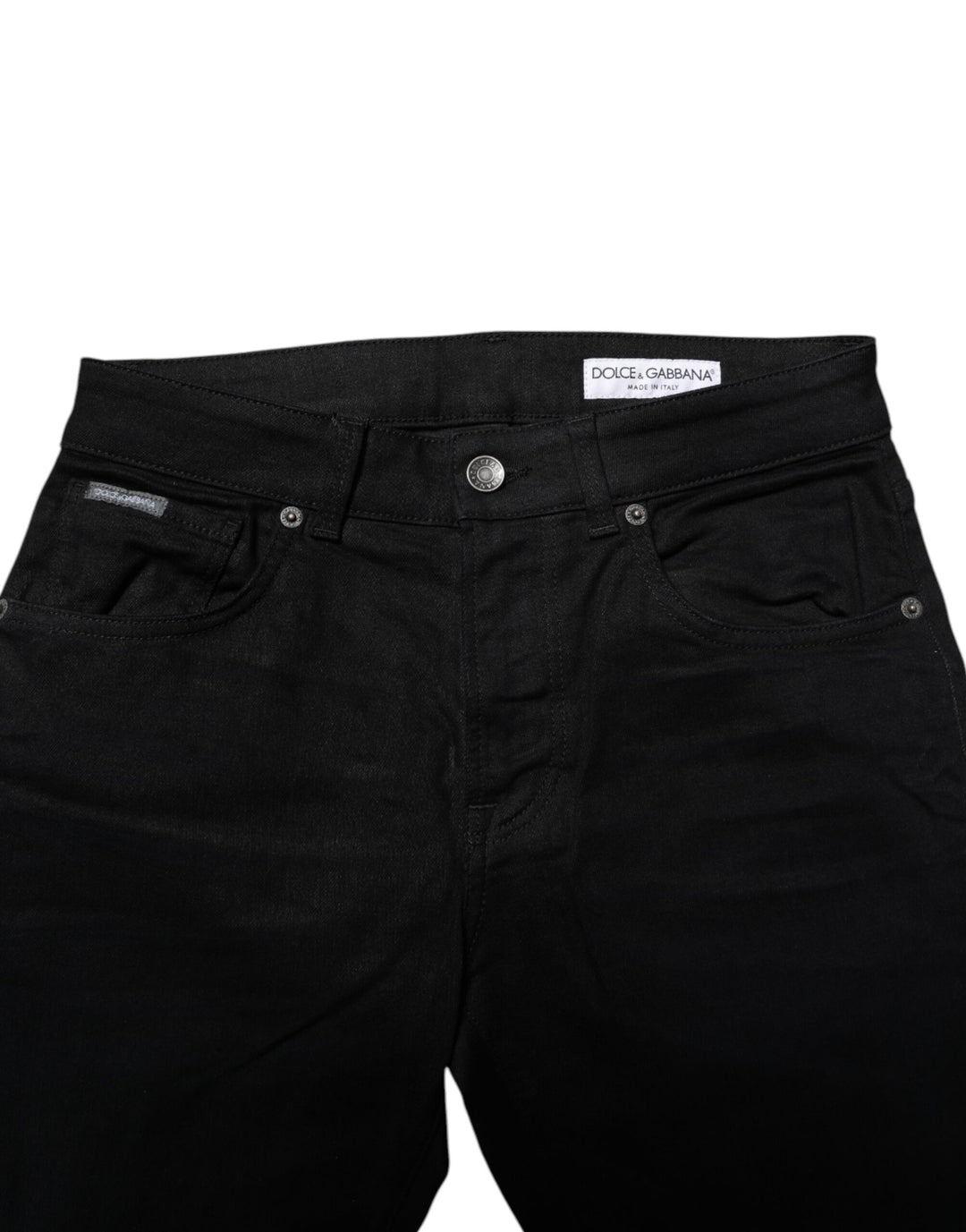 Dolce &amp; Gabbana Black Cotton Skinny Denim Jeans