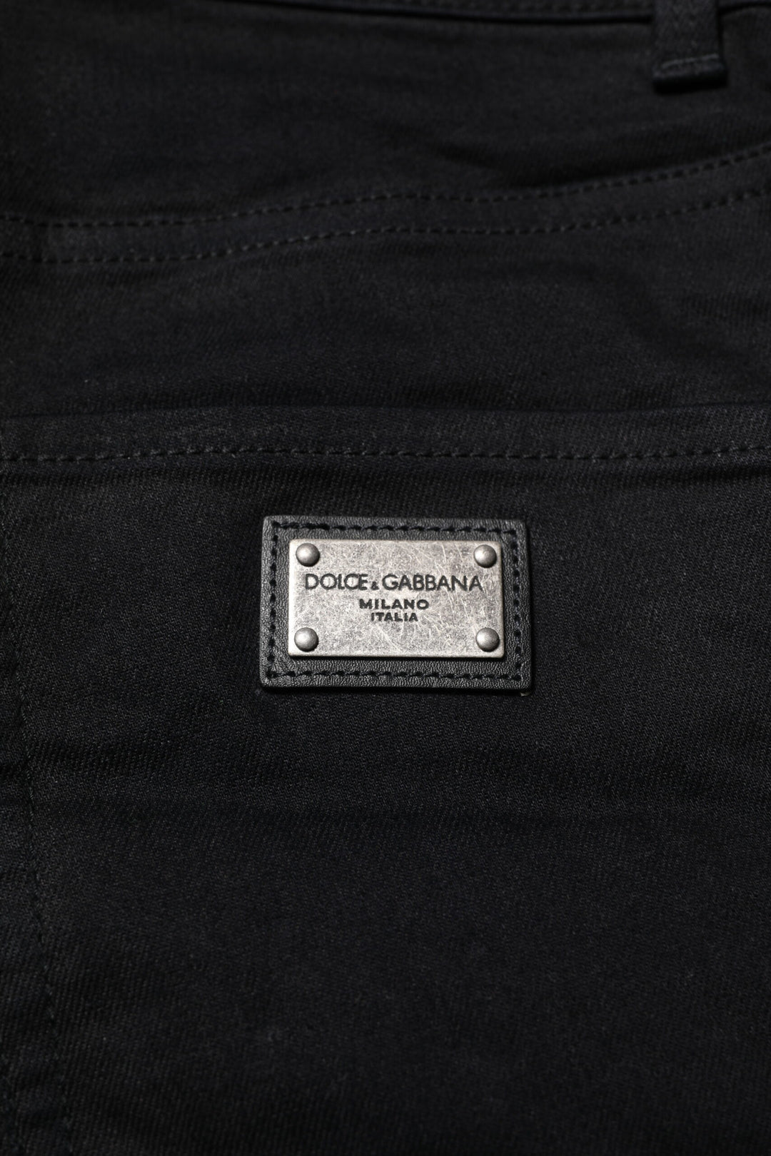 Dolce &amp; Gabbana Black Cotton Skinny Denim Jeans