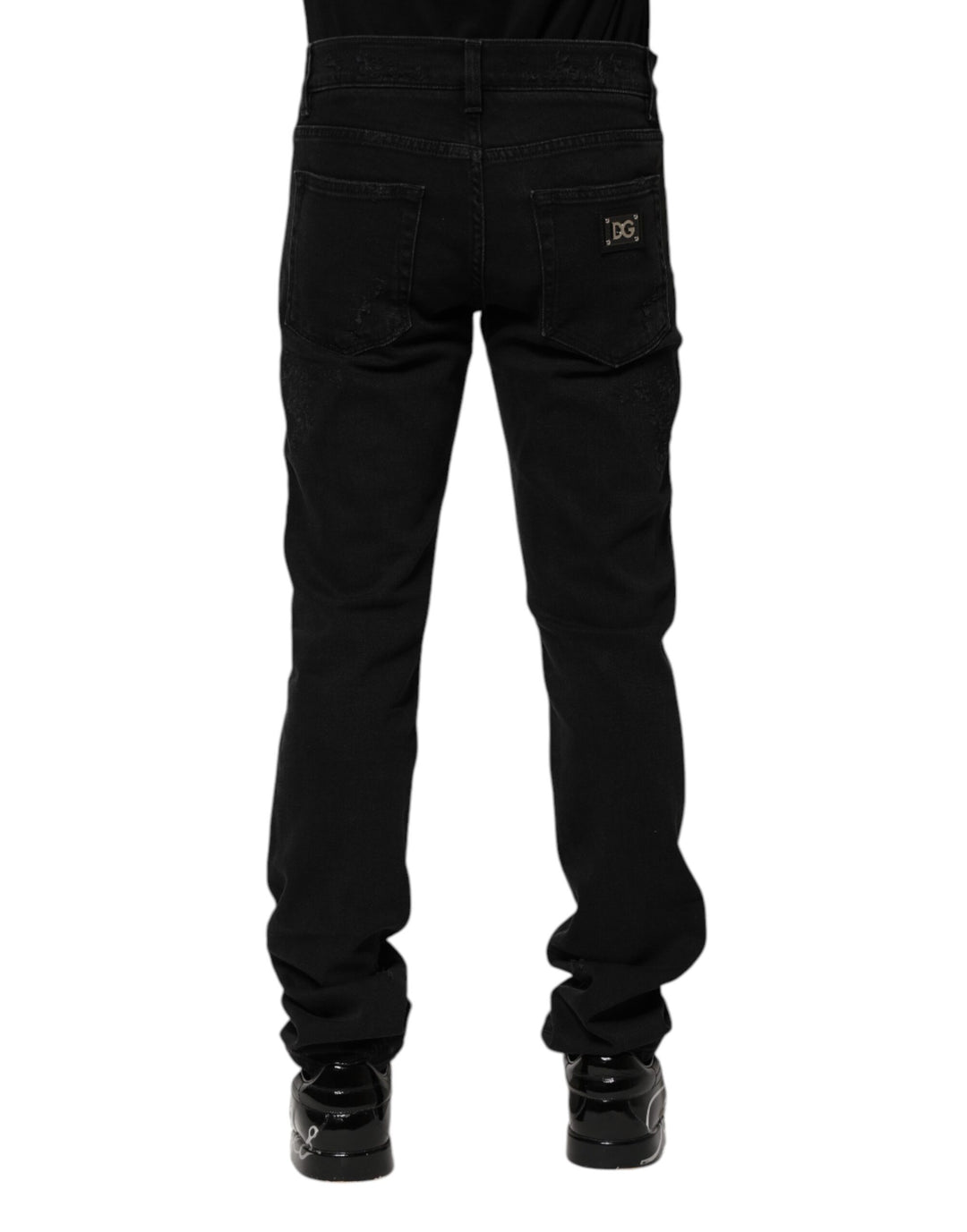 Dolce &amp; Gabbana Black Cotton Skinny Men Denim Jeans