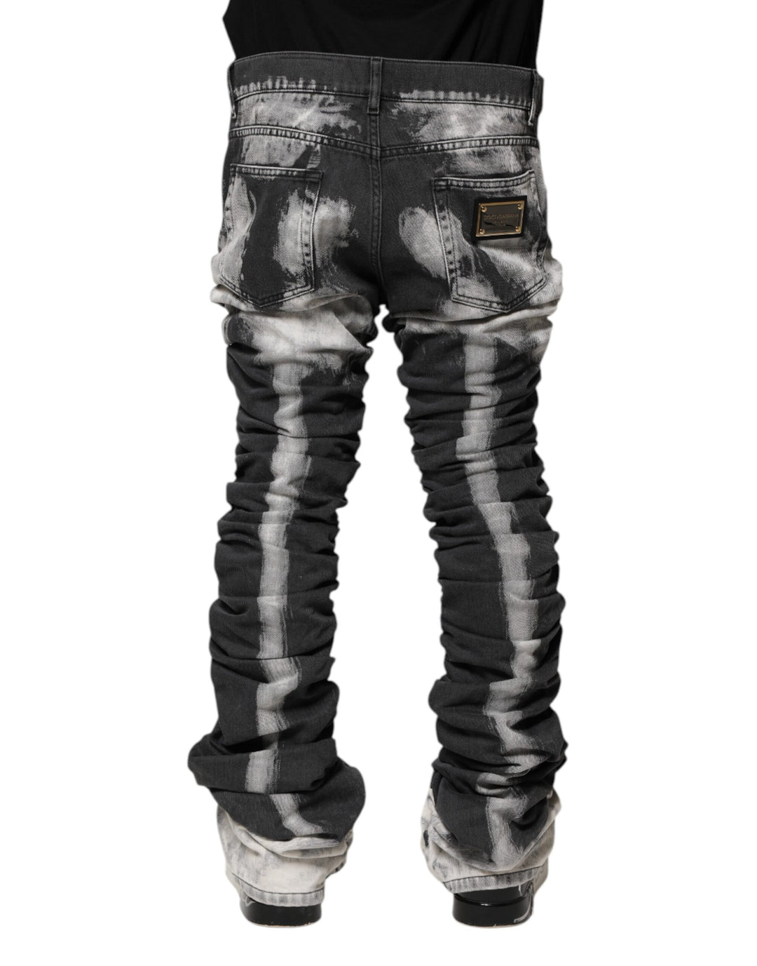 Dolce &amp; Gabbana Black Tie Dye Straight Denim Jeans