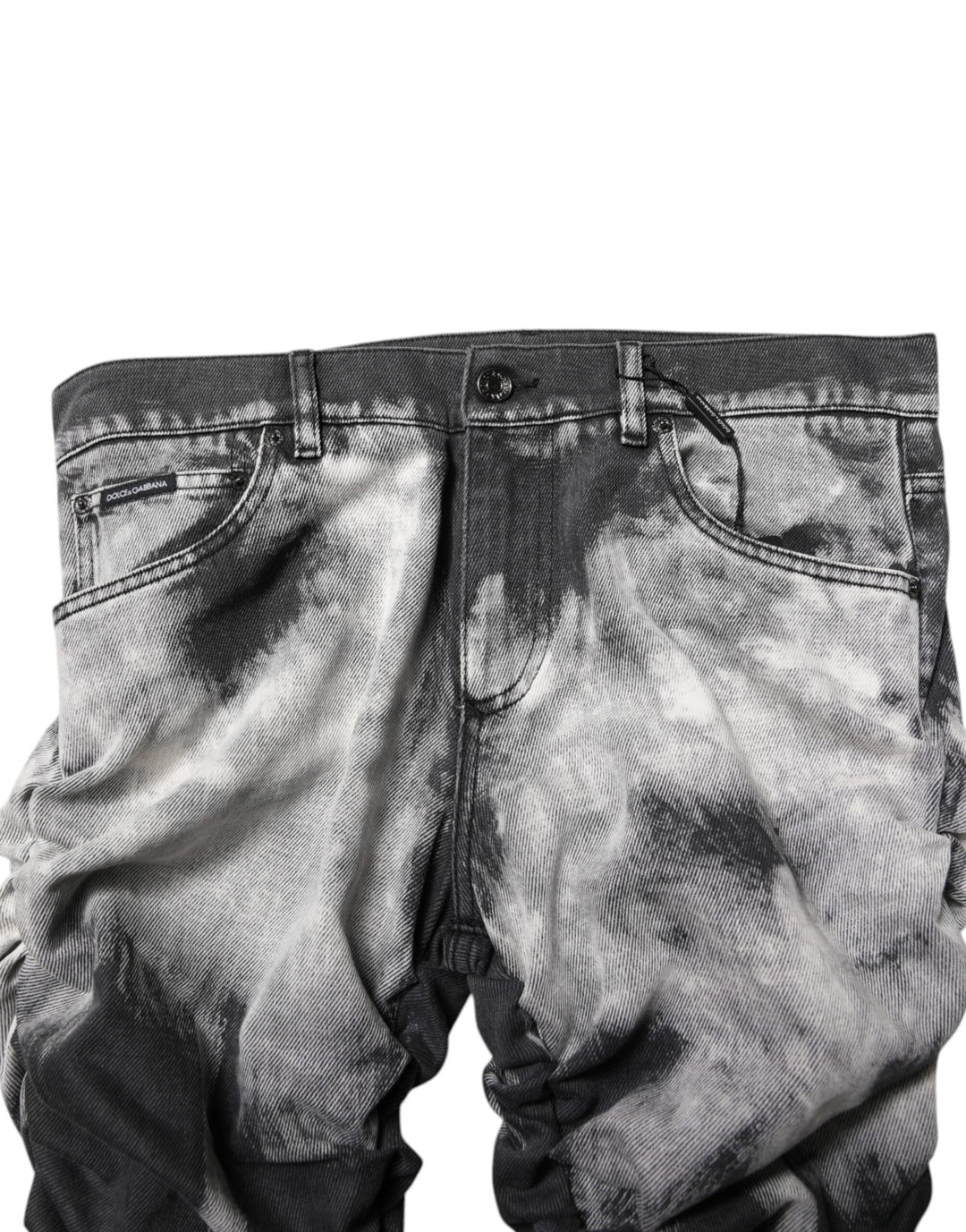 Dolce &amp; Gabbana Black Tie Dye Straight Denim Jeans