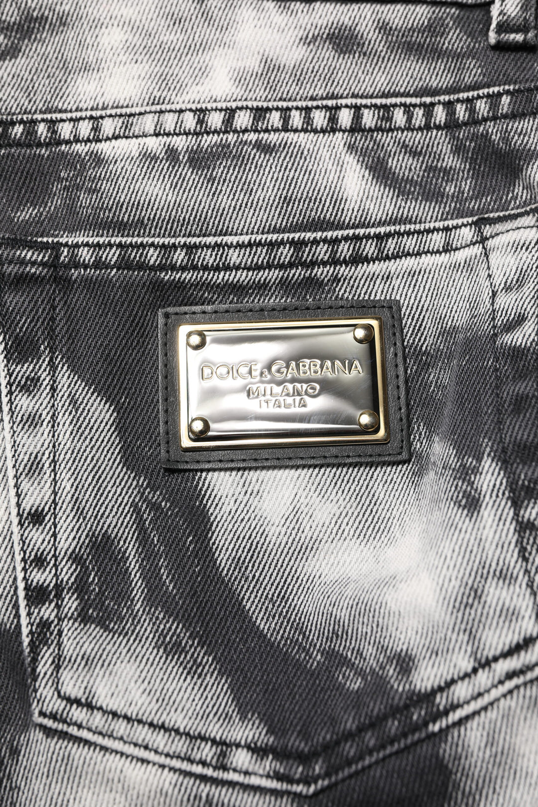 Dolce &amp; Gabbana Black Tie Dye Straight Denim Jeans