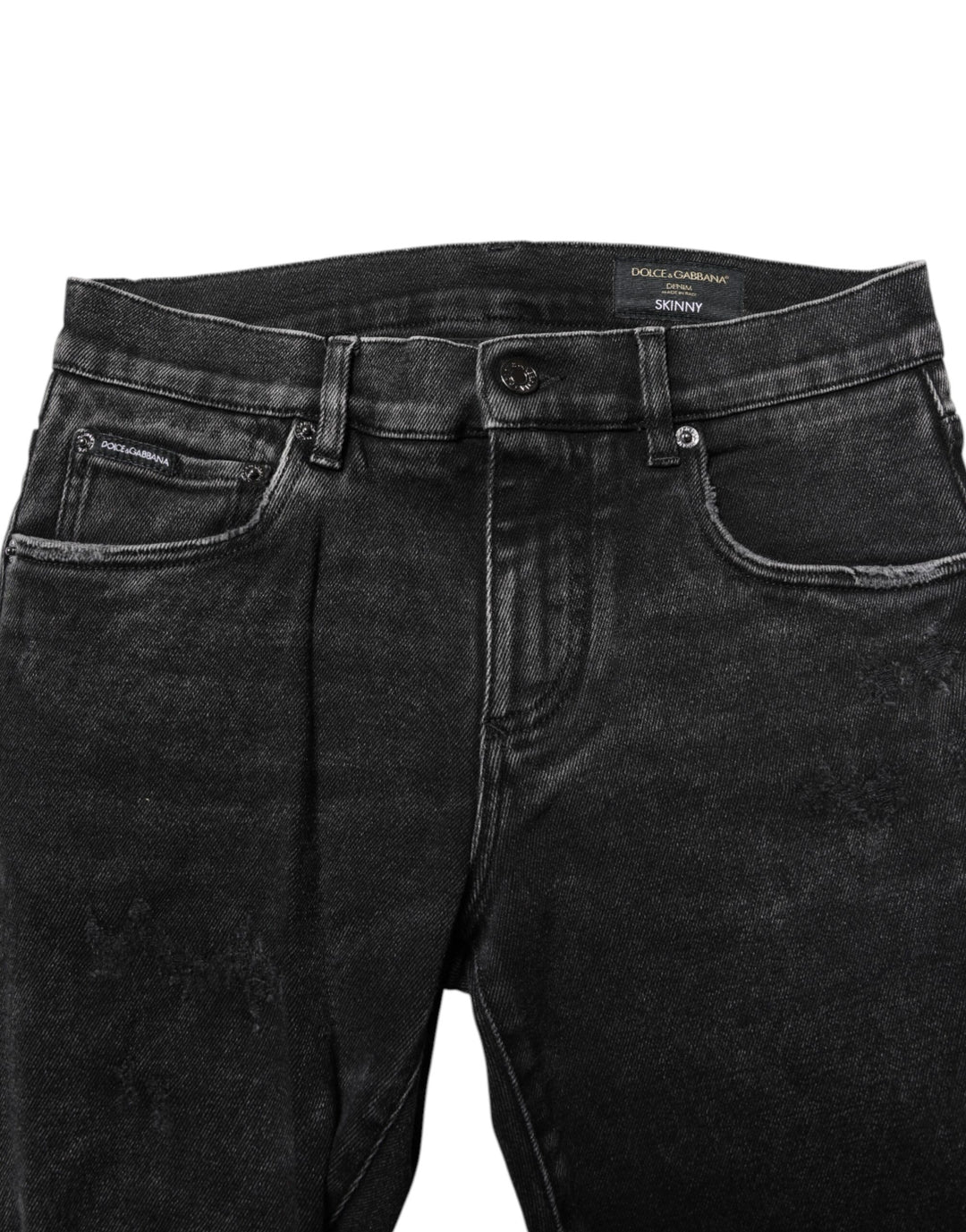 Dolce &amp; Gabbana Black Cotton Skinny Men Denim Jeans