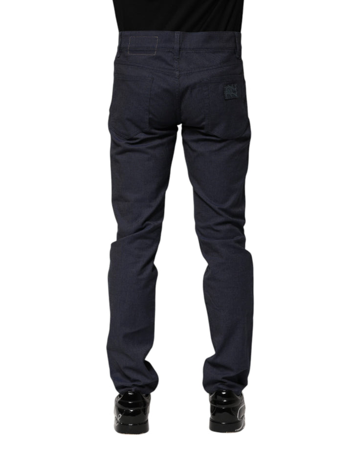 Dolce &amp; Gabbana Dark Blue Cotton Skinny Denim Jeans