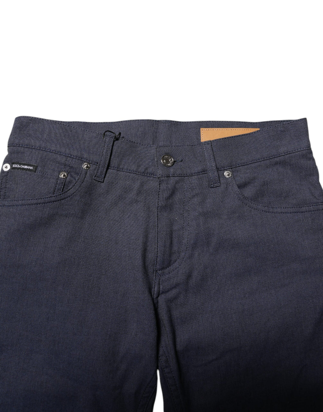 Dolce &amp; Gabbana Dark Blue Cotton Skinny Denim Jeans