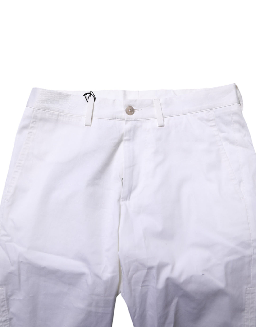 Dolce &amp; Gabbana White Cotton Stretch Men Denim Bermuda Shorts