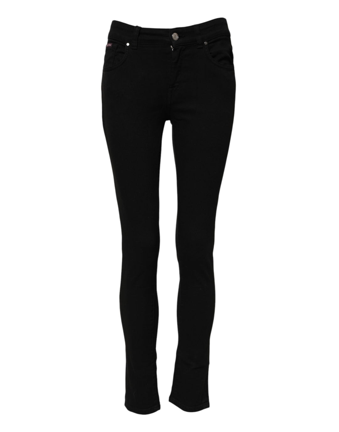 Dolce &amp; Gabbana Black Skinny Cotton Mid Waisted Denim Jeans