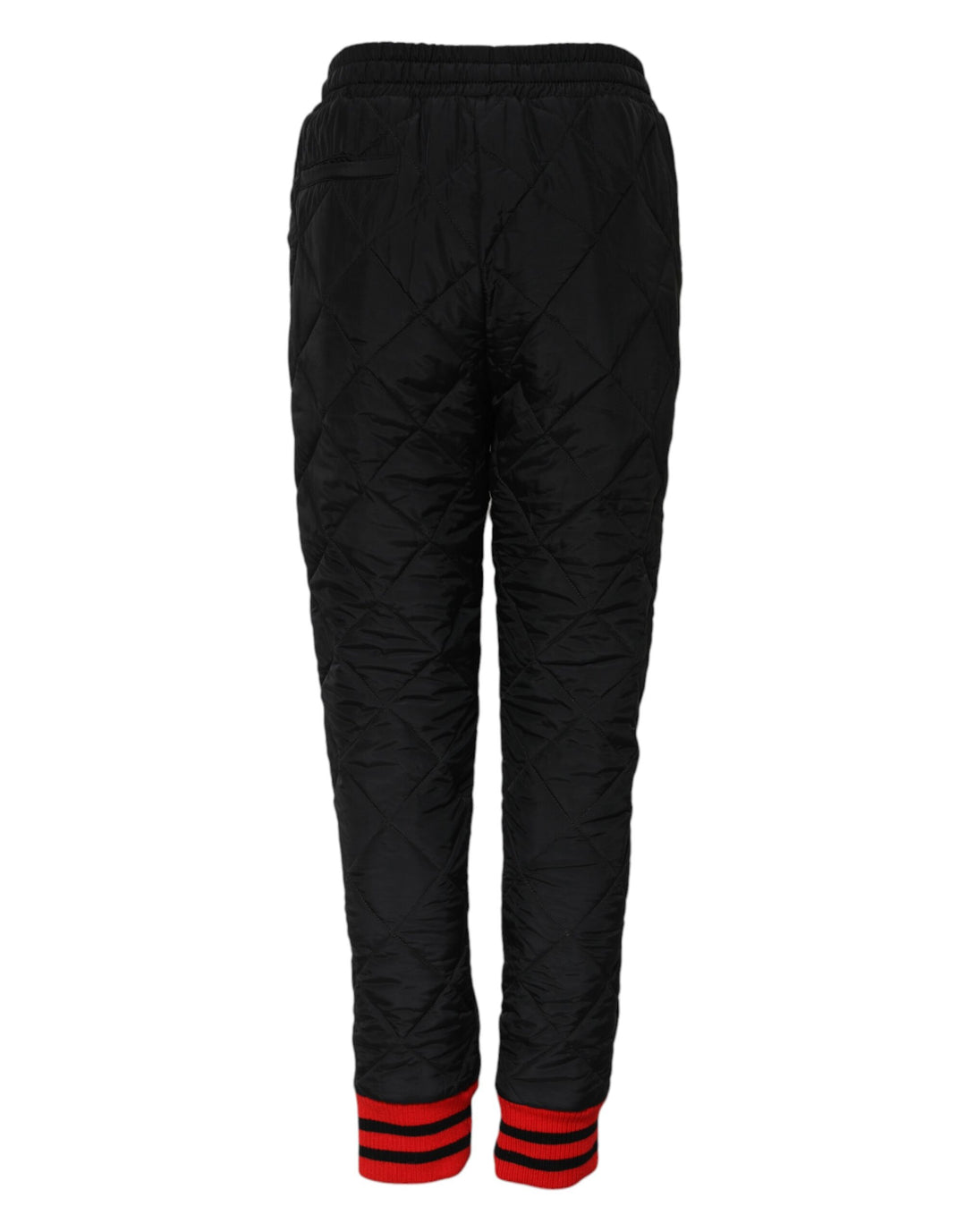 Dolce &amp; Gabbana Black Quilted Mid Waist Jogger Pants